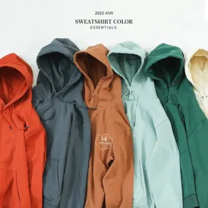 Premium Autumn Hoodies for Men: High-Quality, Thick 360g Fabric, Solid Basic Sweatshirts with Jogger