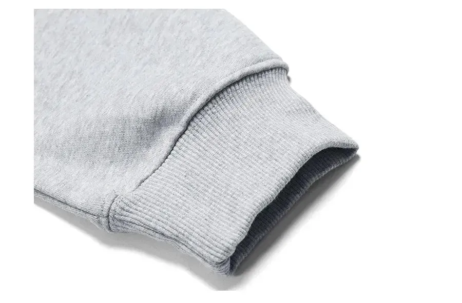 Premium Autumn Hoodies for Men: High-Quality, Thick 360g Fabric, Solid Basic Sweatshirts with Jogger