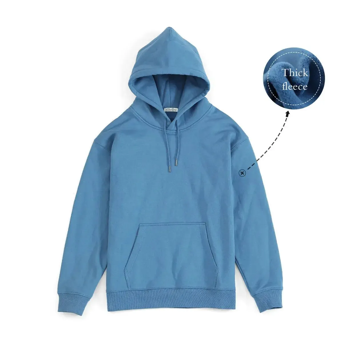 Premium Autumn Hoodies for Men: High-Quality, Thick 360g Fabric, Solid Basic Sweatshirts with Jogger