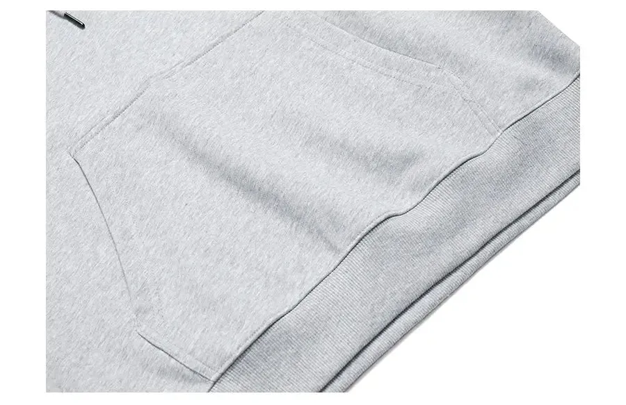 Premium Autumn Hoodies for Men: High-Quality, Thick 360g Fabric, Solid Basic Sweatshirts with Jogger