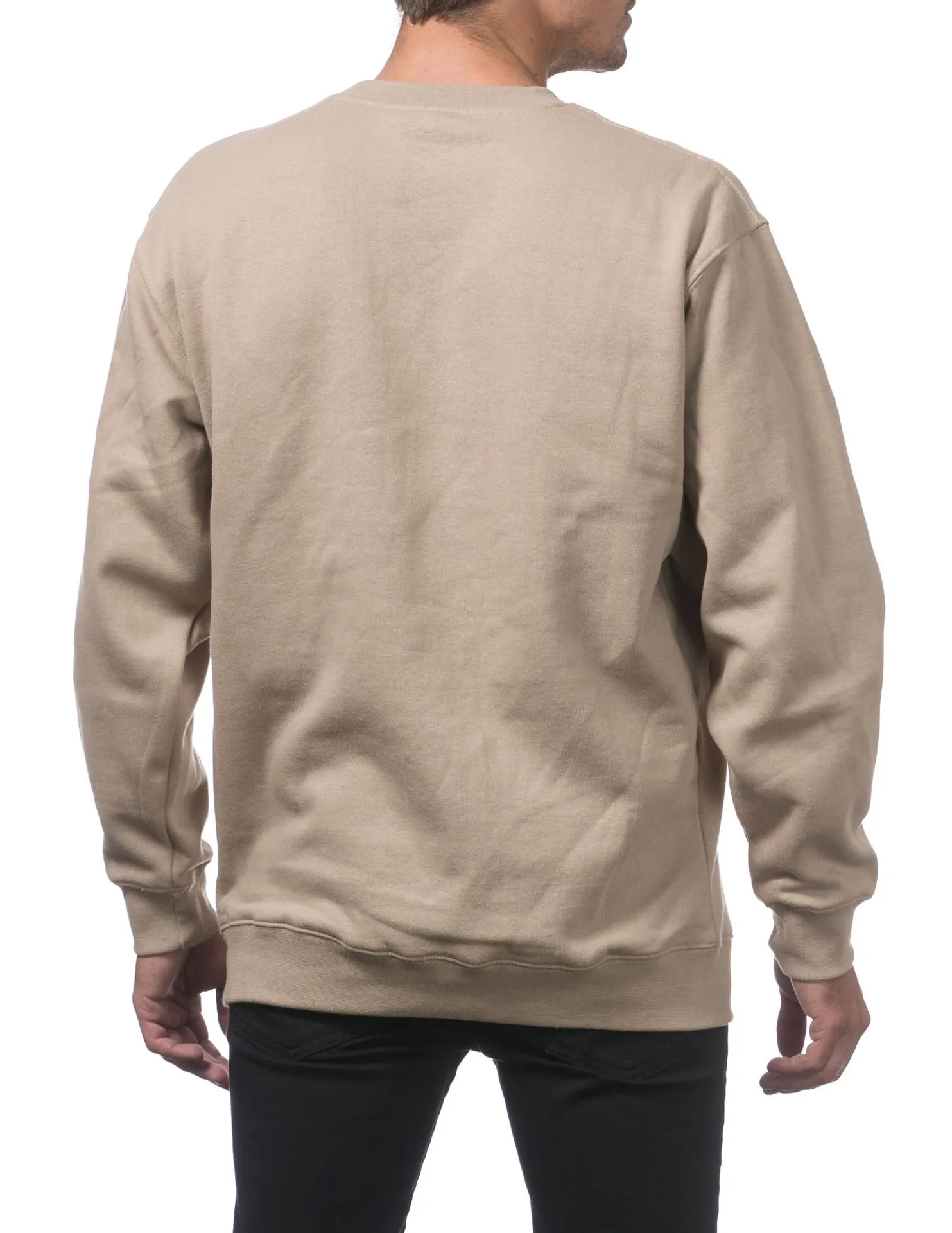 Pro Club Heavyweight Crew Neck Fleece Pullover Sweater (13oz) - KHAKI