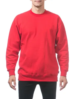 Pro Club Heavyweight Crew Neck Fleece Pullover Sweater (13oz) - RED