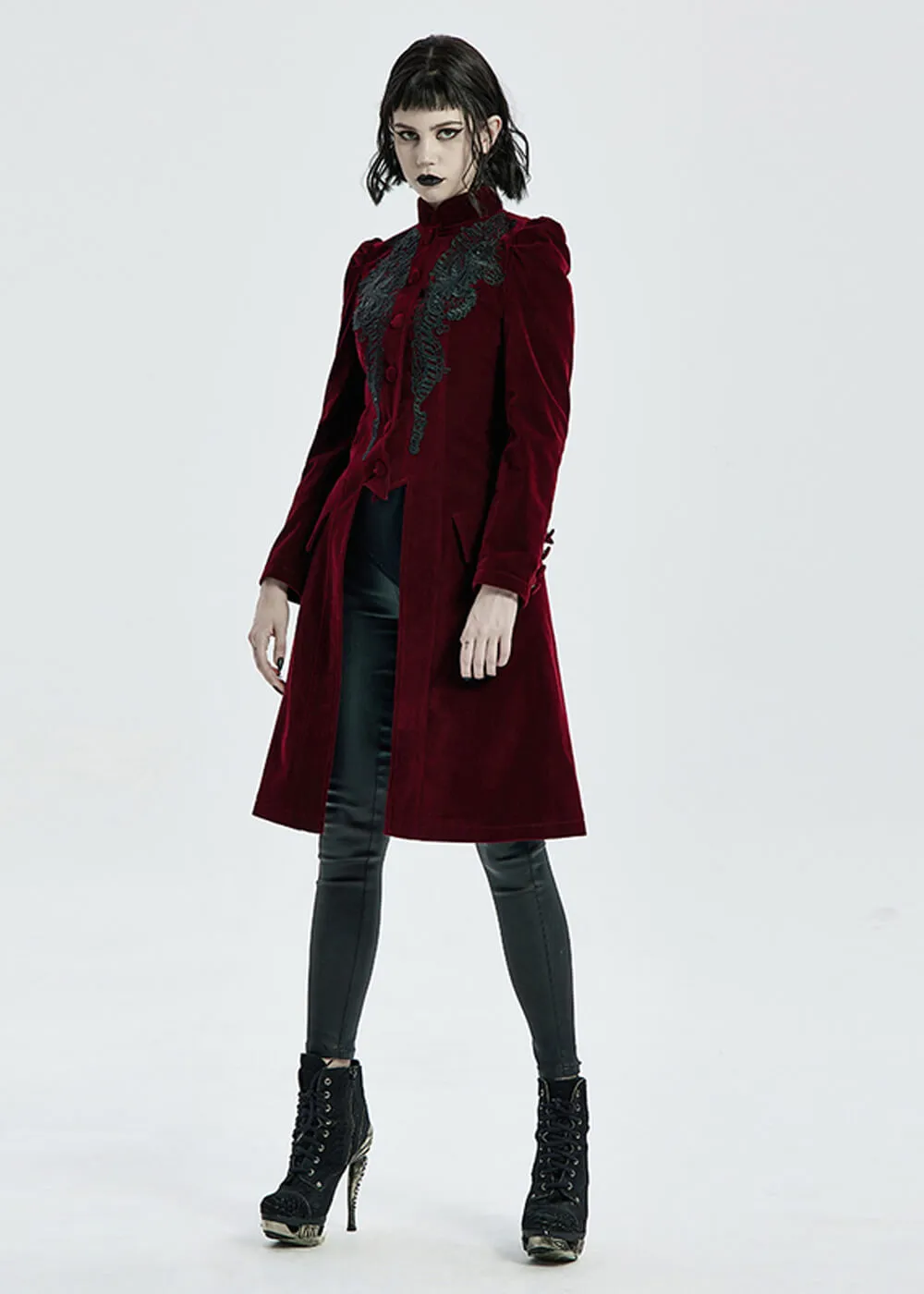 Punk Rave Selene Velvet Jas Rood