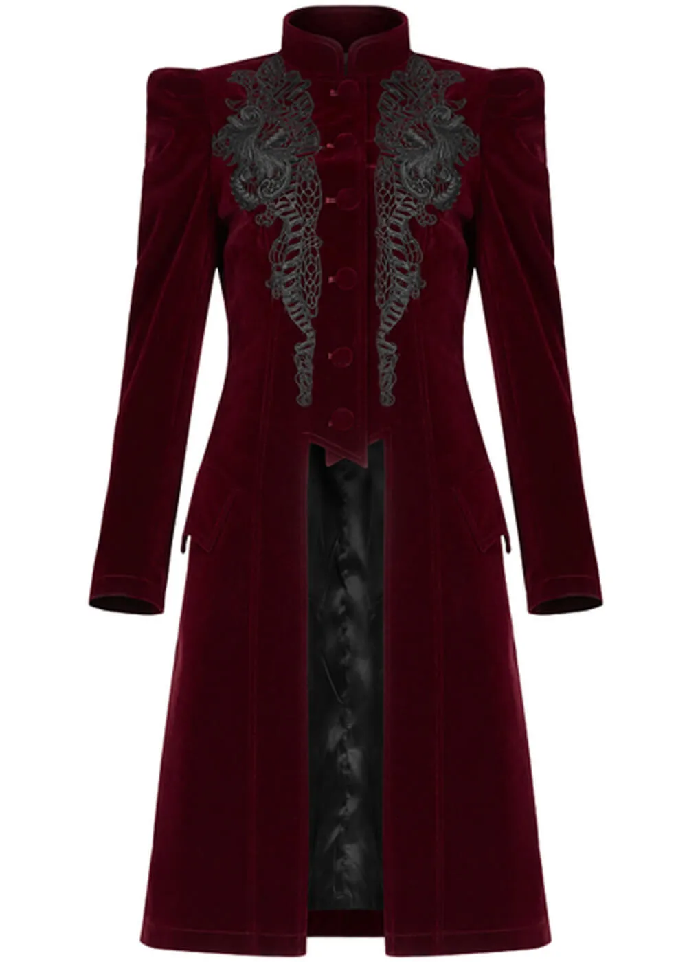 Punk Rave Selene Velvet Jas Rood