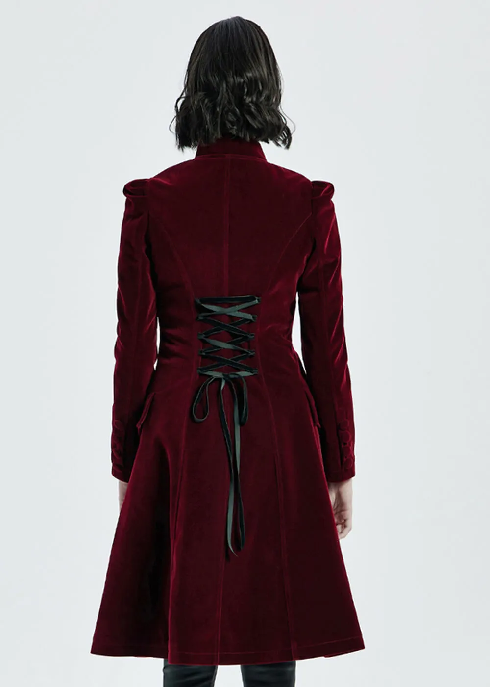 Punk Rave Selene Velvet Jas Rood