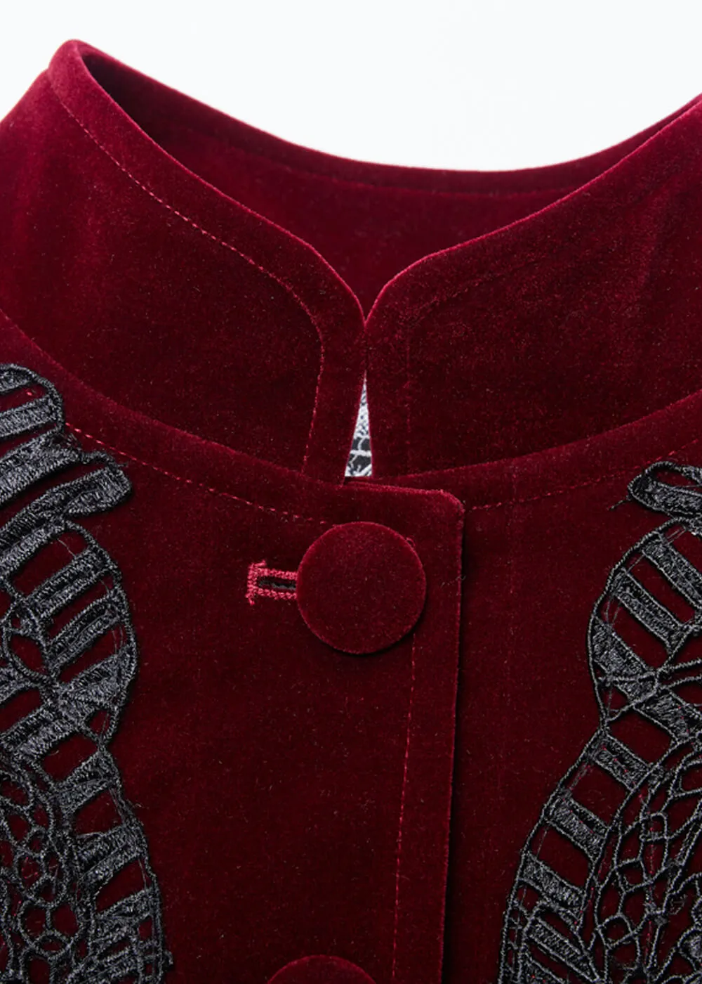 Punk Rave Selene Velvet Jas Rood