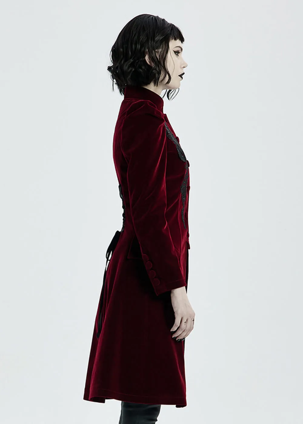 Punk Rave Selene Velvet Jas Rood