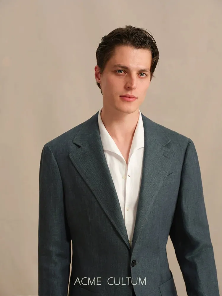 Pure Linen Single-Breasted Blazer