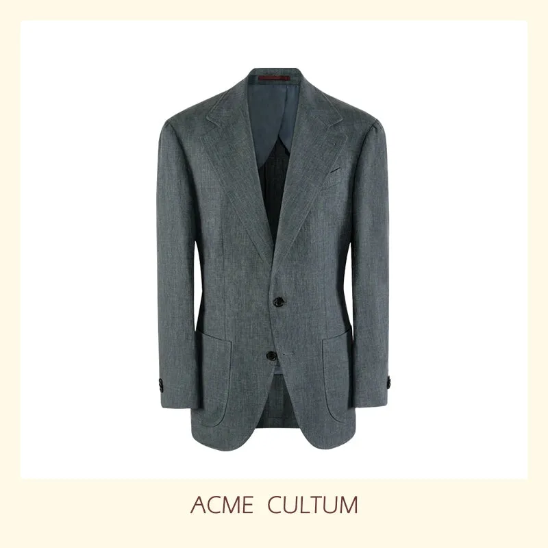 Pure Linen Single-Breasted Blazer
