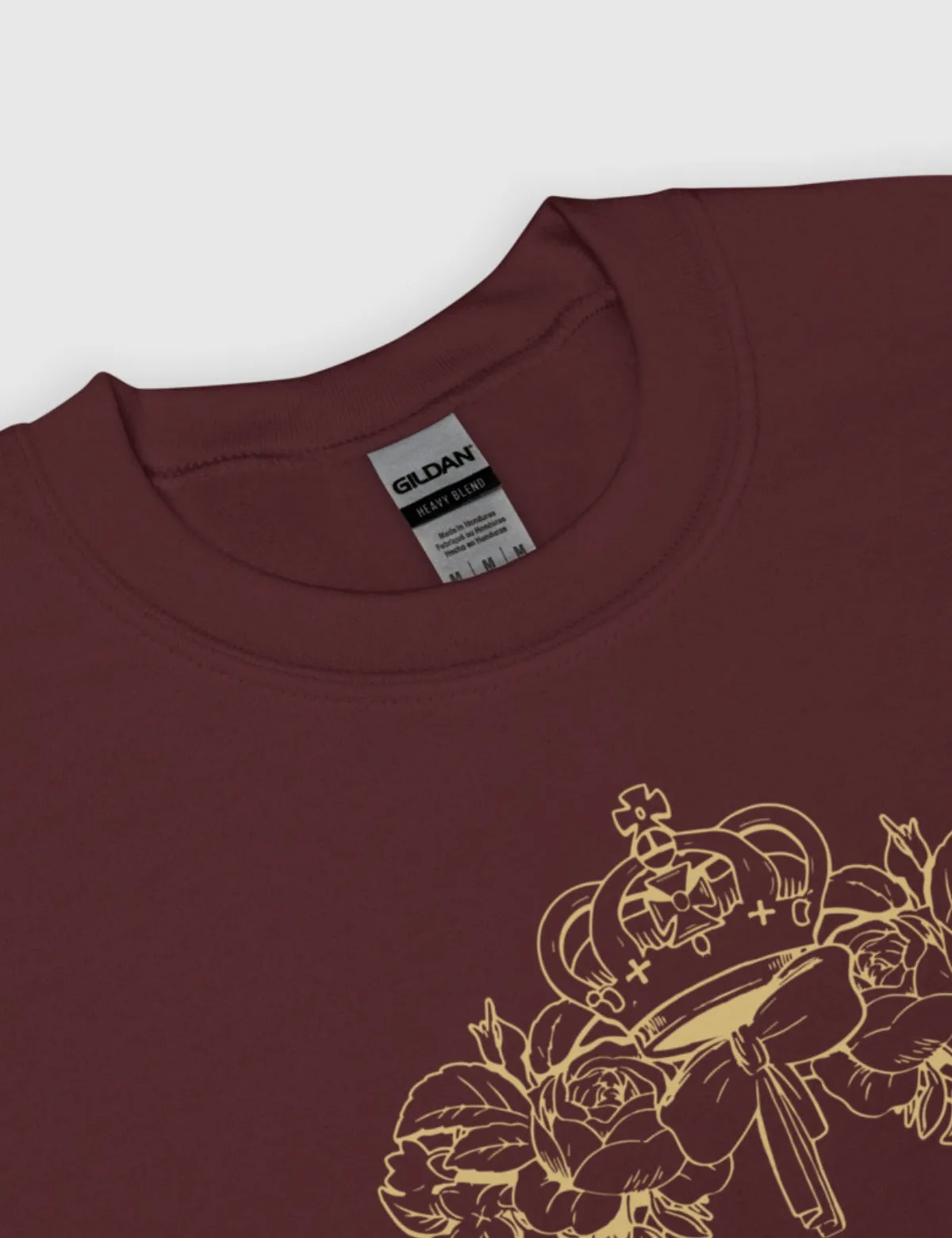 Queen Charlotte 'Sorrows Sorrows Prayers' Unisex Sweatshirt [Maroon]