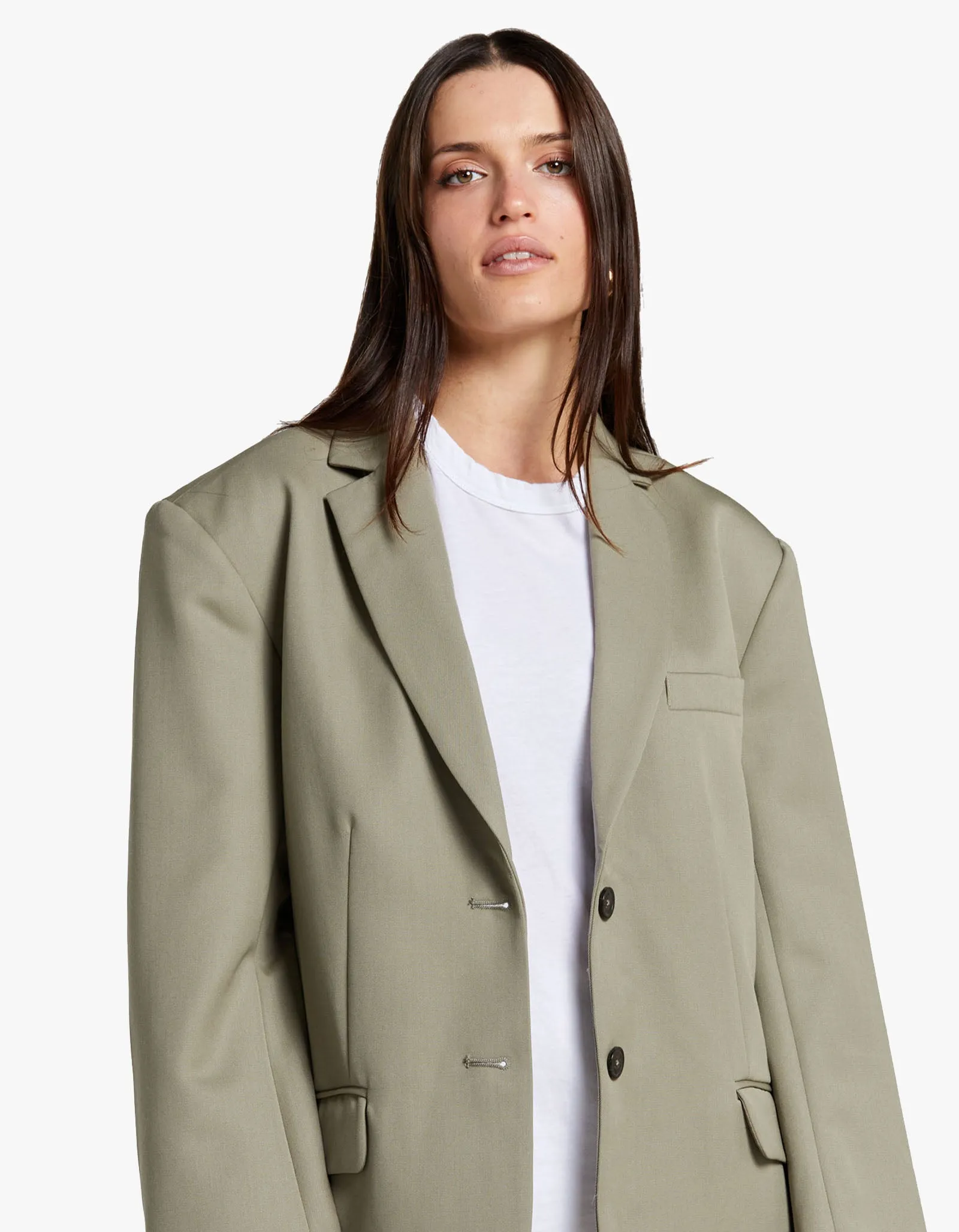 Quinn Blazer - Green Khaki