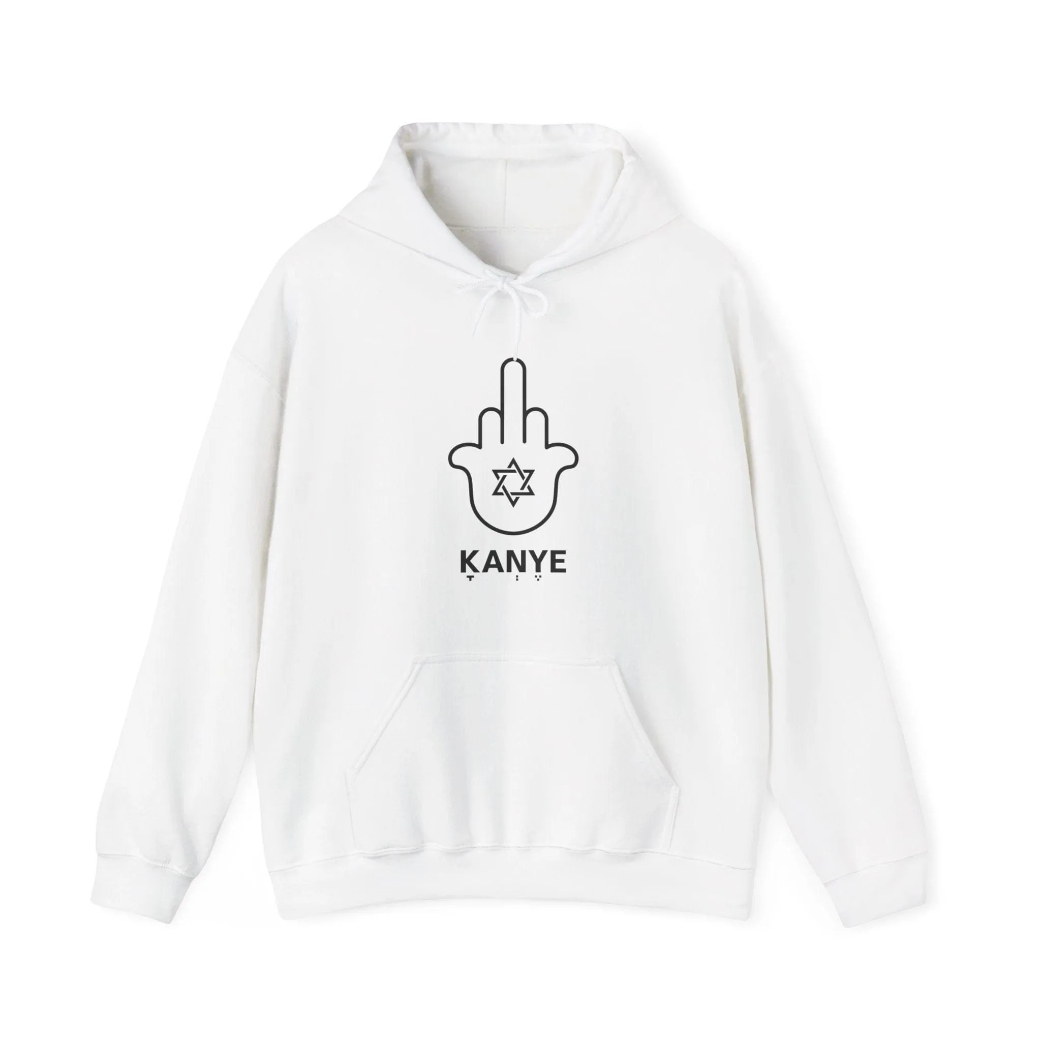 "FUCK KANYE HAMSA" White Custom Unisex Hoodie
