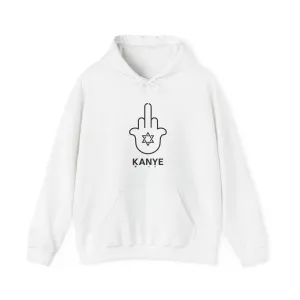 "FUCK KANYE HAMSA" White Custom Unisex Hoodie