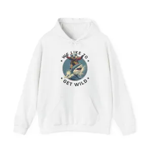 "Get Wild" White Custom Unisex Hoodie