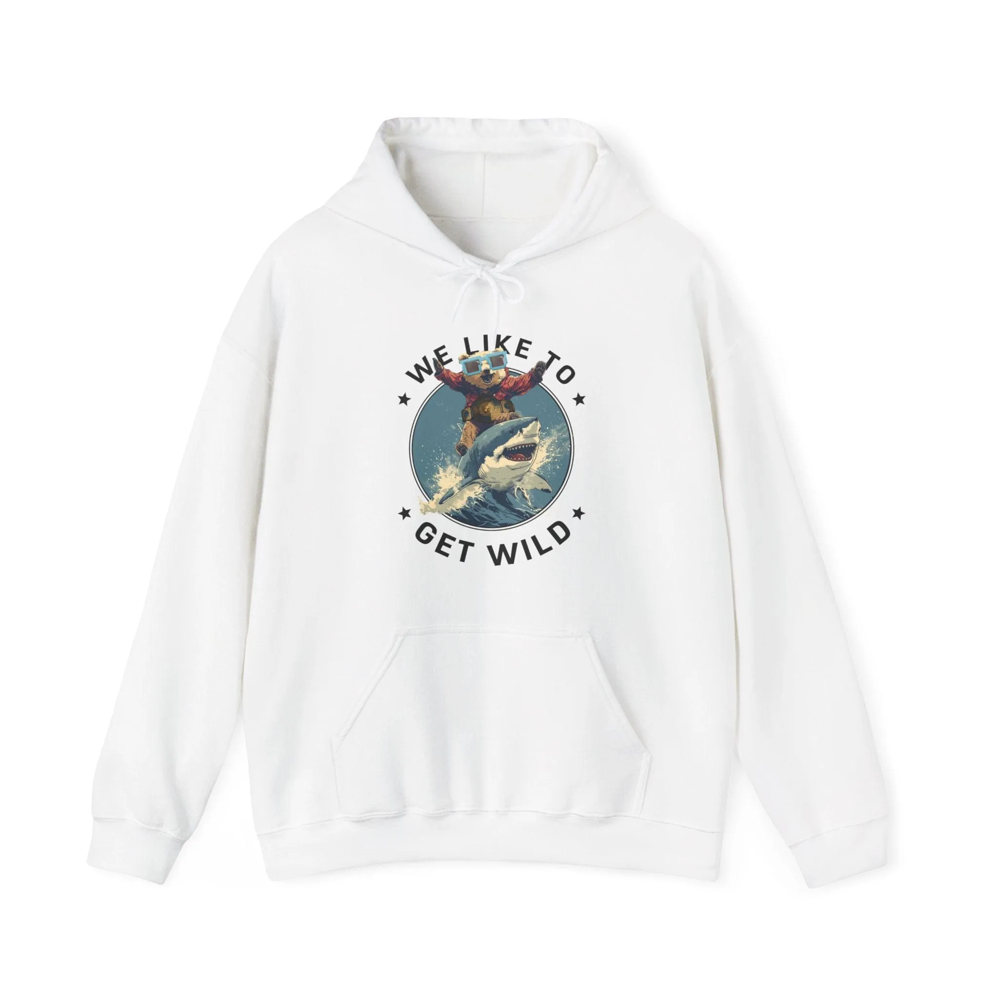 "Get Wild" White Custom Unisex Hoodie