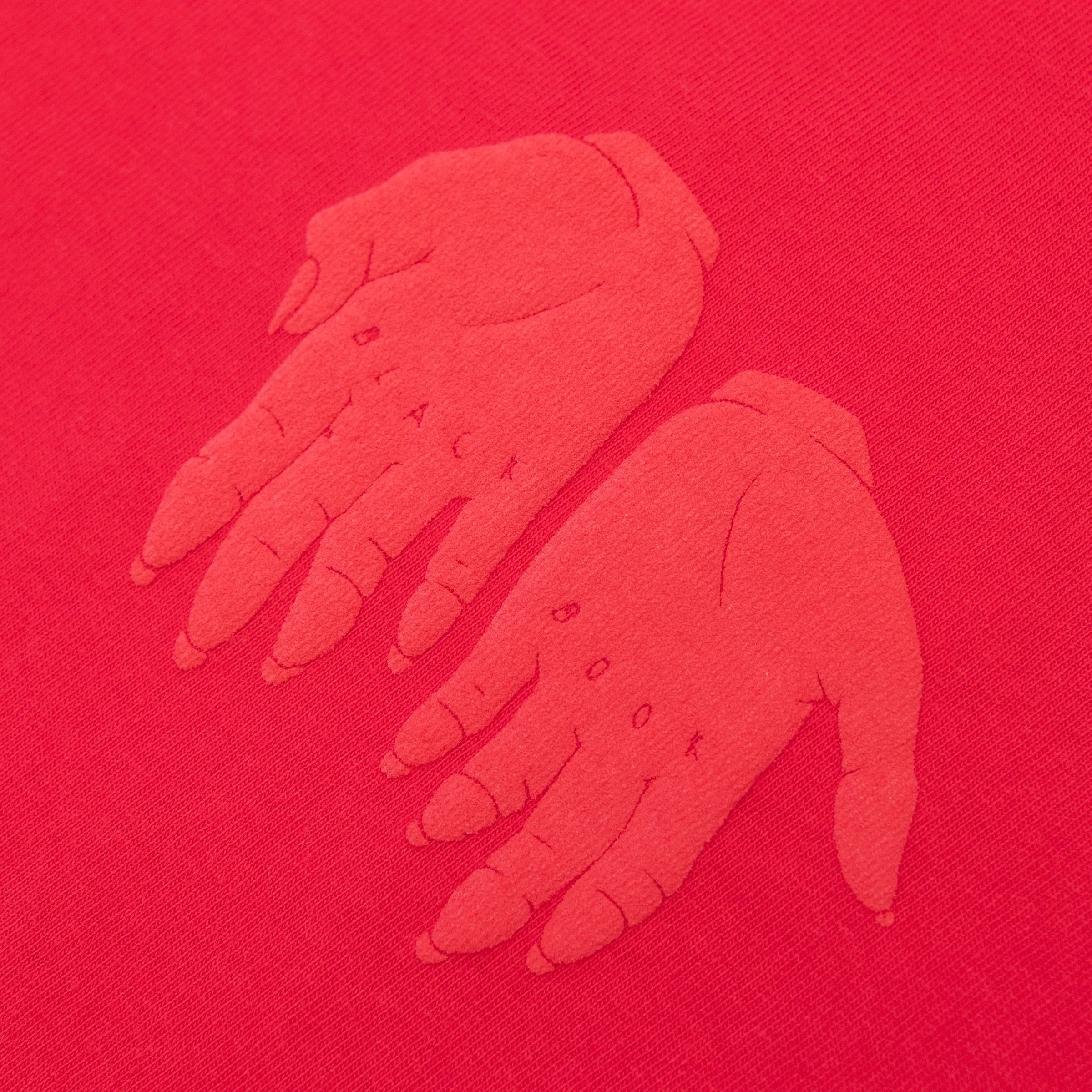 "TRADITIONAL FIT" HANDS HOODIE - RED