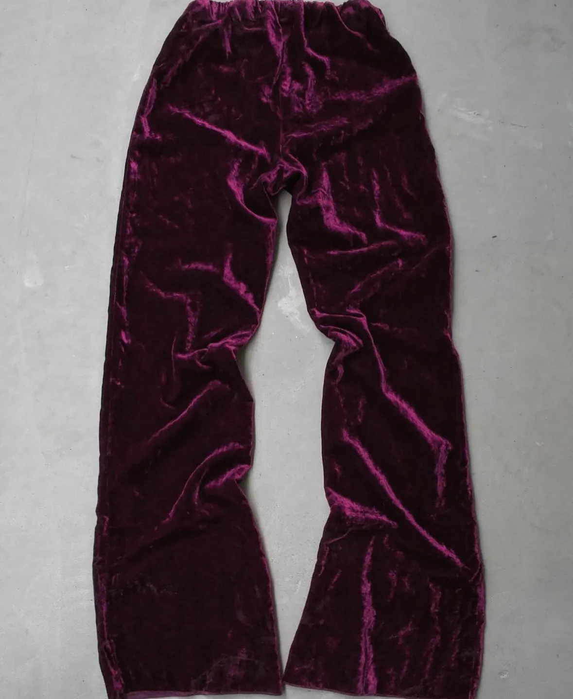 RAF SIMONS SS21 Crushed Velvet Flare Lounge Pants