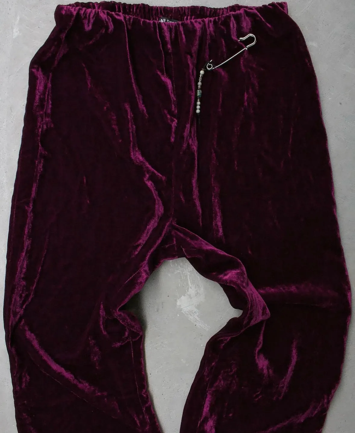 RAF SIMONS SS21 Crushed Velvet Flare Lounge Pants