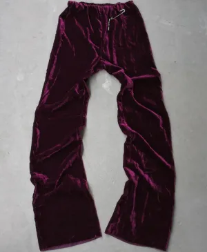 RAF SIMONS SS21 Crushed Velvet Flare Lounge Pants