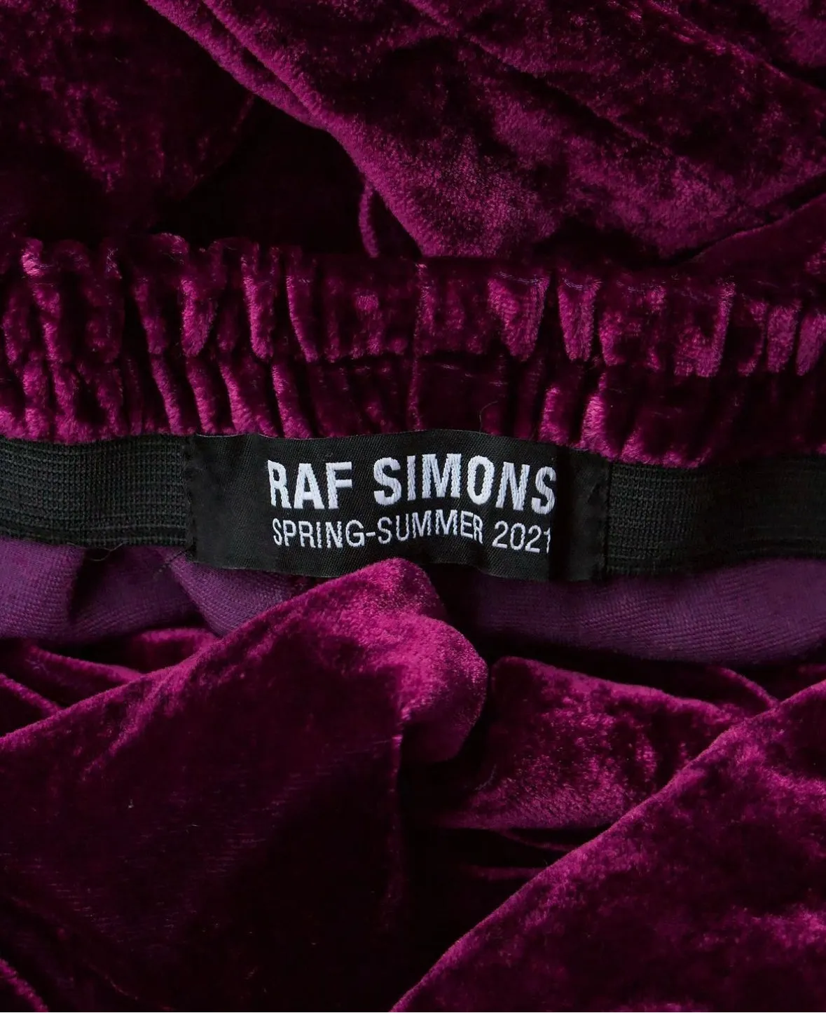 RAF SIMONS SS21 Crushed Velvet Flare Lounge Pants