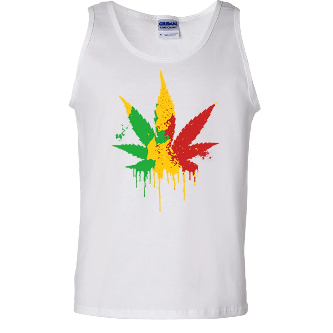 Rasta Pot Leaf Asst Colors Tank Top