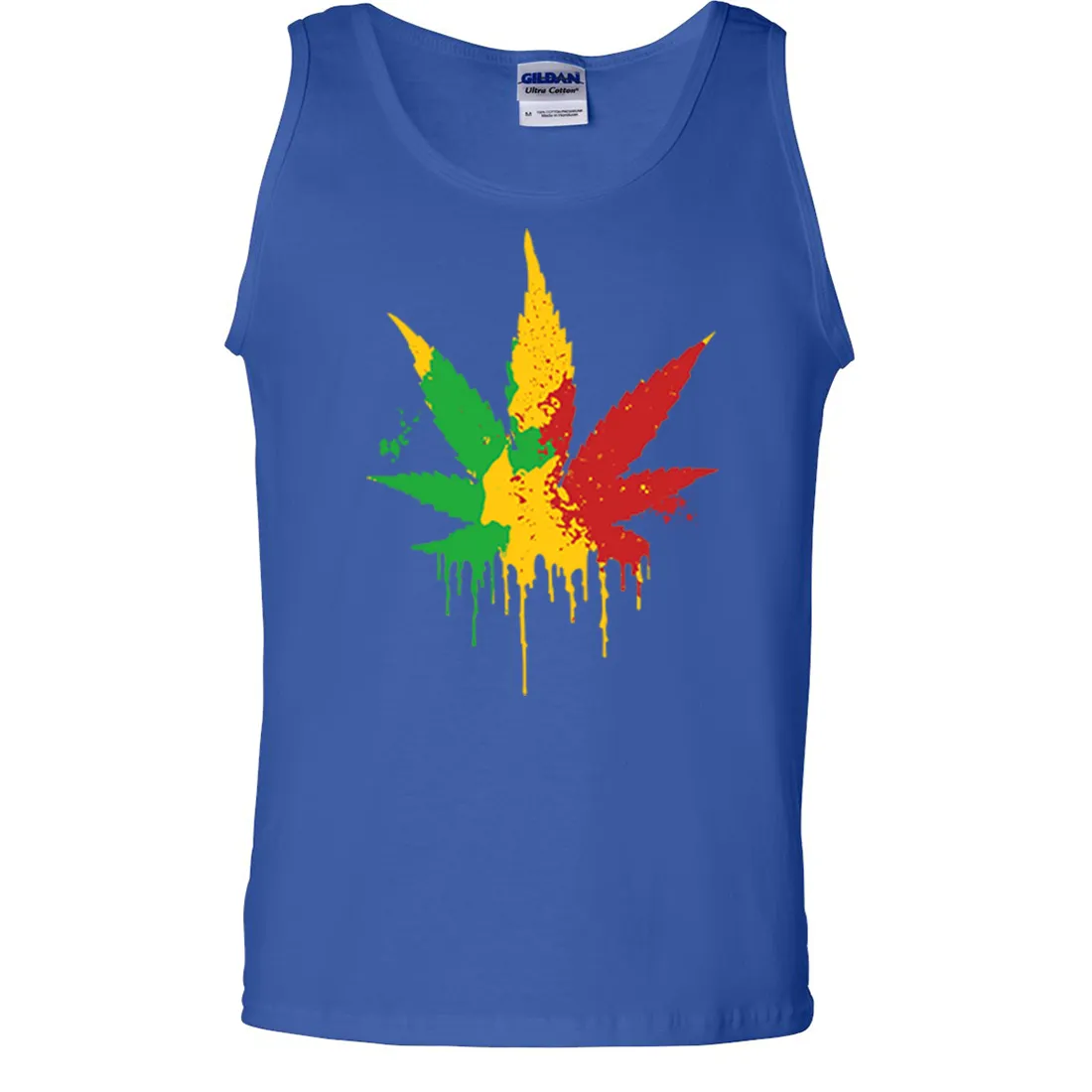 Rasta Pot Leaf Asst Colors Tank Top