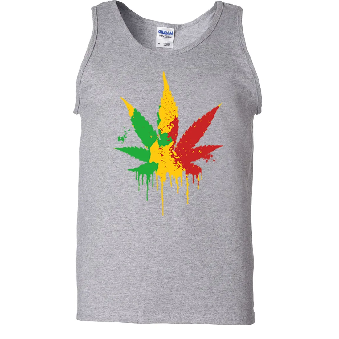 Rasta Pot Leaf Asst Colors Tank Top