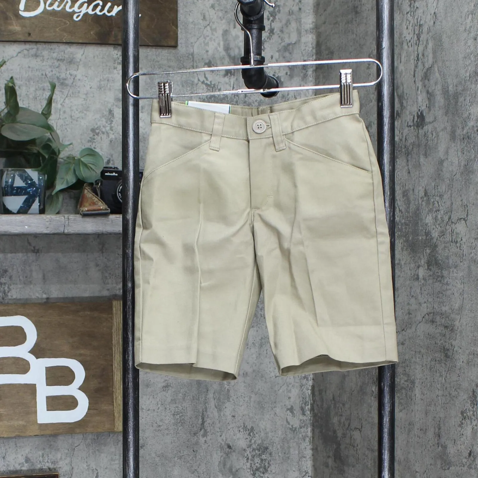 Real School Big Girls Flat Front Low Rise Short Khaki Brown 7
