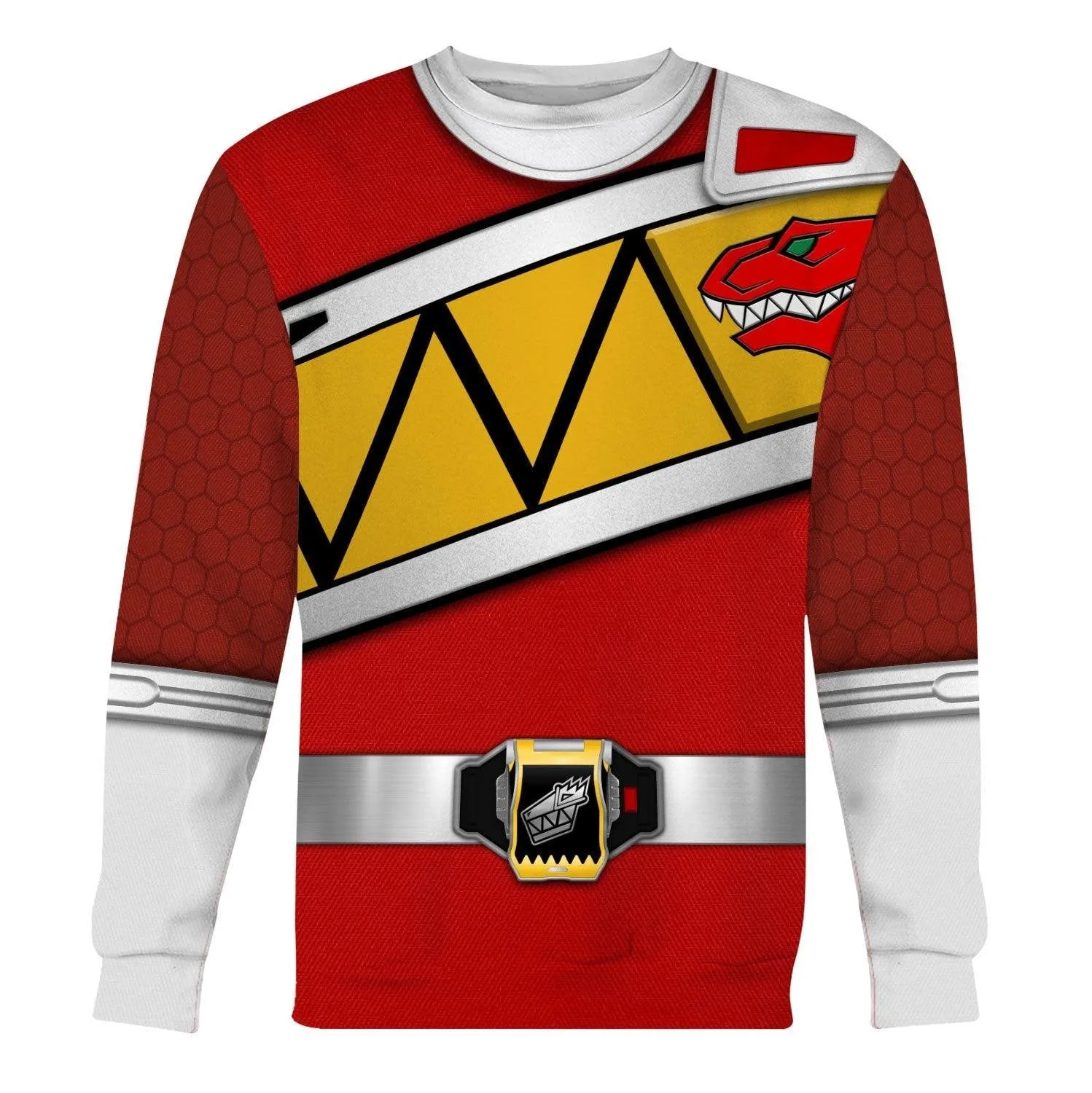 Red Power Rangers Dino Charge Hoodies Sweatshirt T-shirt Hawaiian Tracksuit PRHS39 HSQT4282