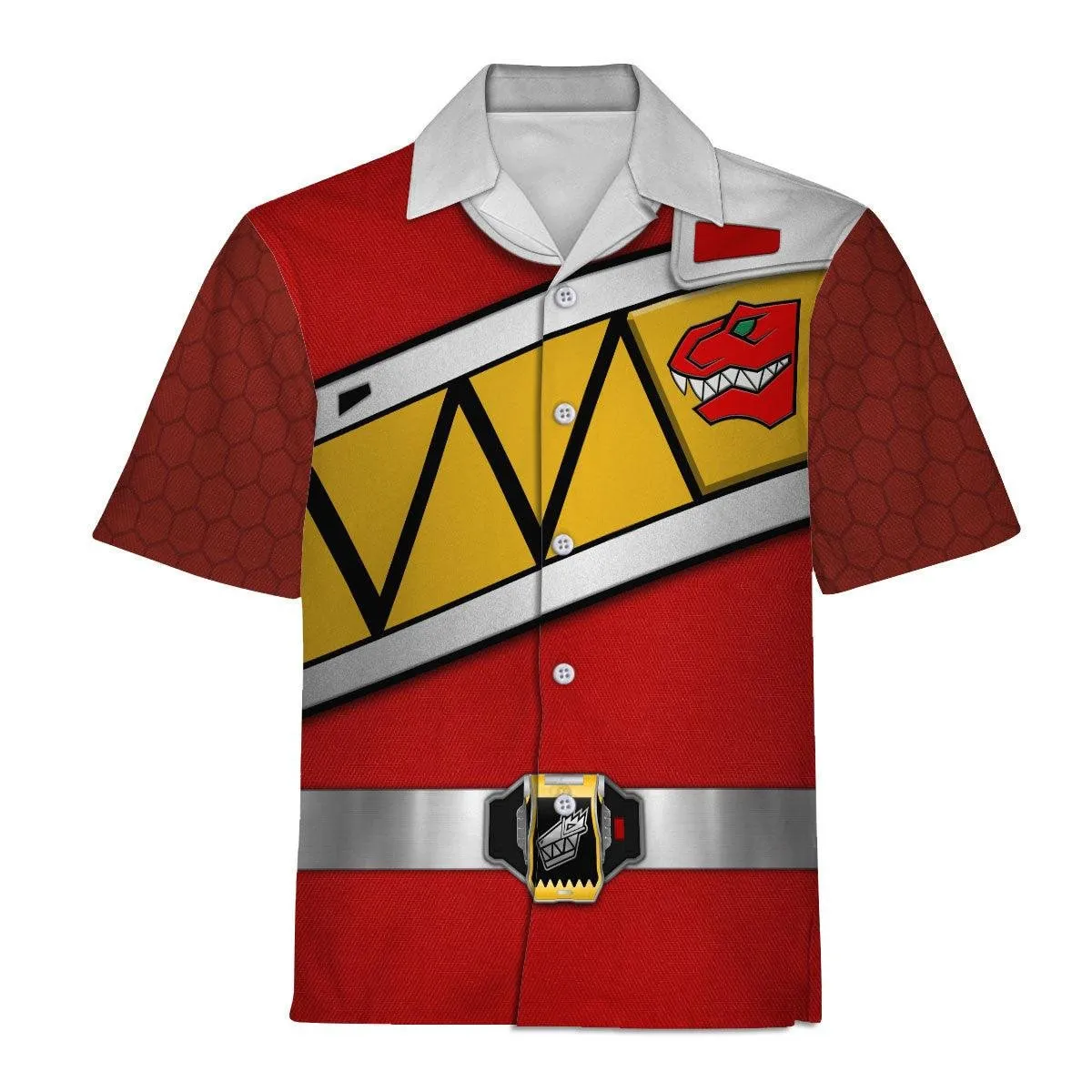 Red Power Rangers Dino Charge Hoodies Sweatshirt T-shirt Hawaiian Tracksuit PRHS39 HSQT4282