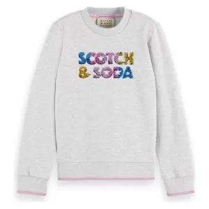 Regular-Fit Sequin Artwork Sweatshirt