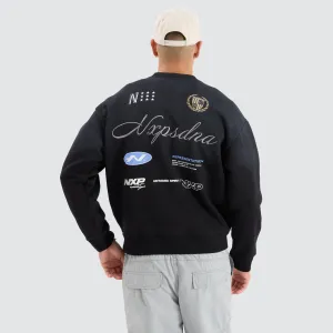 Reservation Box Fit Sweater Jet black