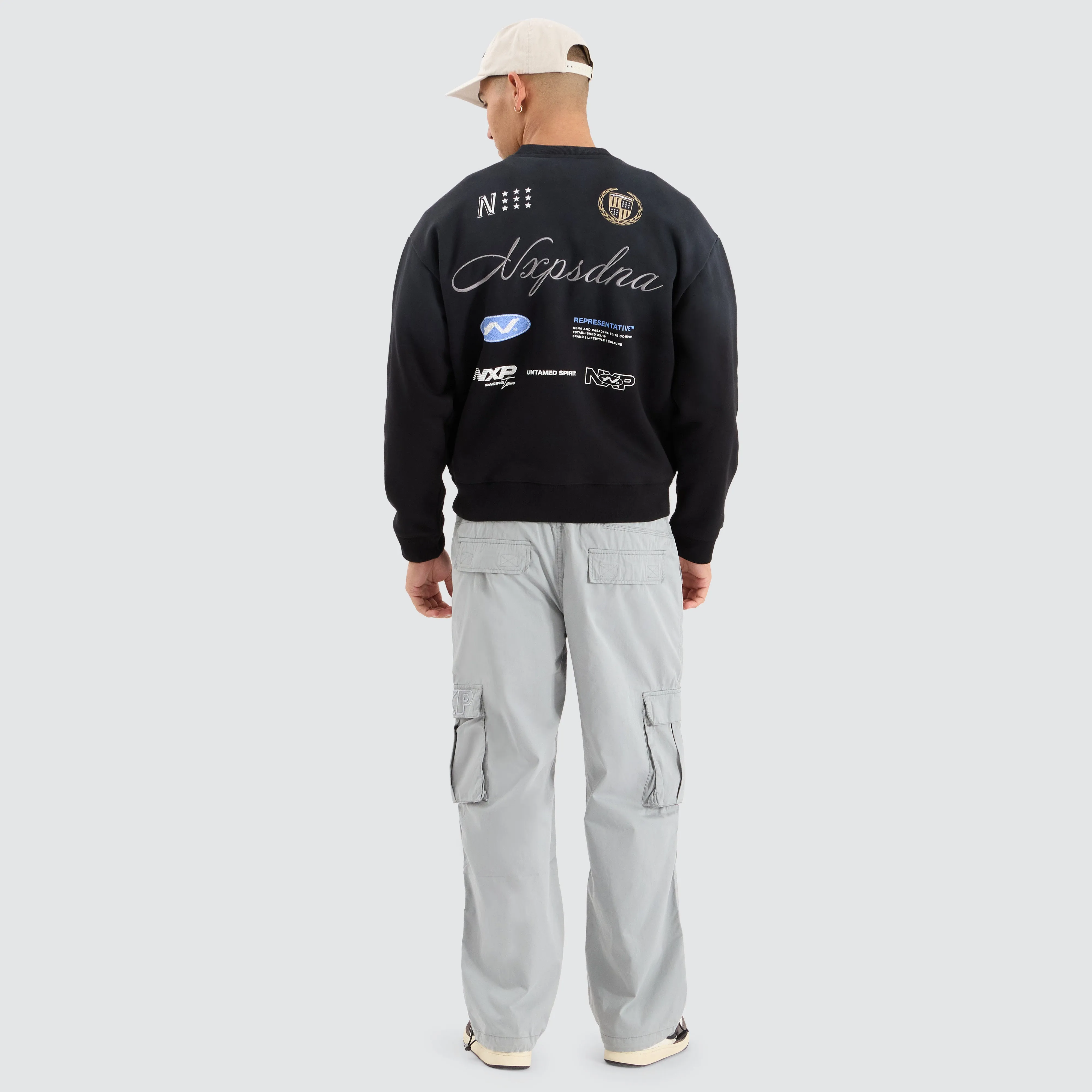 Reservation Box Fit Sweater Jet black