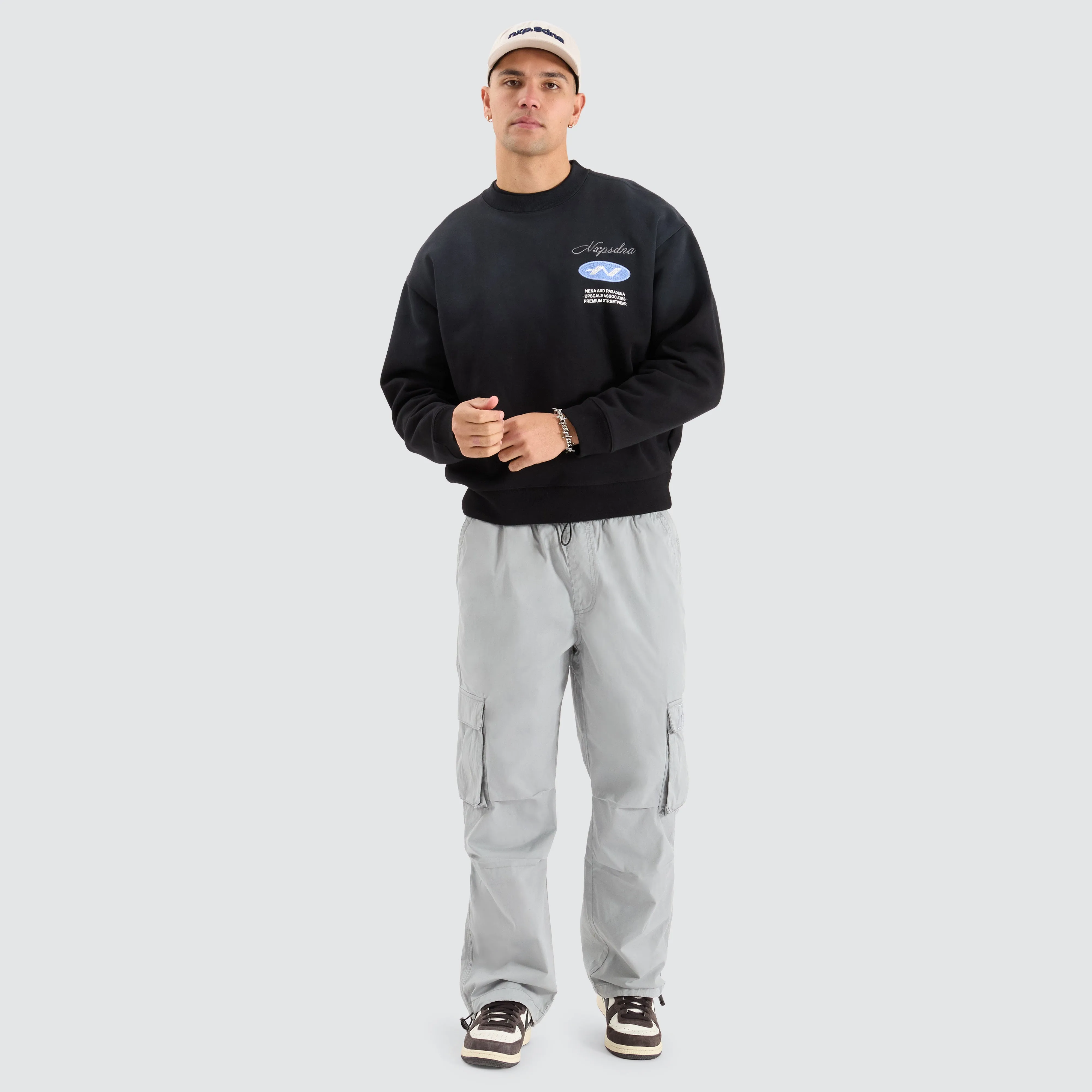 Reservation Box Fit Sweater Jet black