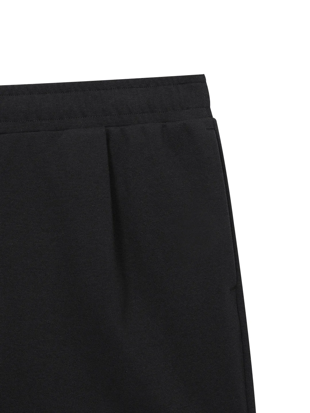Resort Waffle Pintuck Shorts- Black/Black