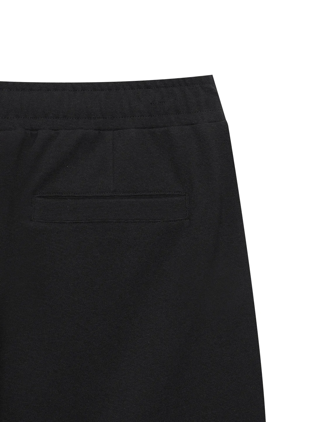 Resort Waffle Pintuck Shorts- Black/Black