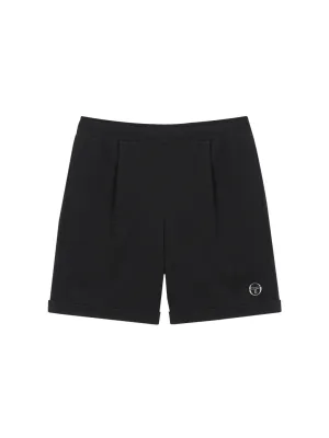 Resort Waffle Pintuck Shorts- Black/Black