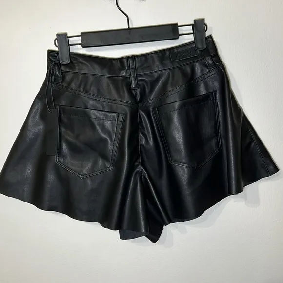 Revolve x Blank NYC Black Vegan Leather Women's Shorts