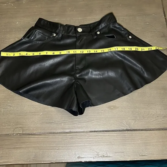 Revolve x Blank NYC Black Vegan Leather Women's Shorts