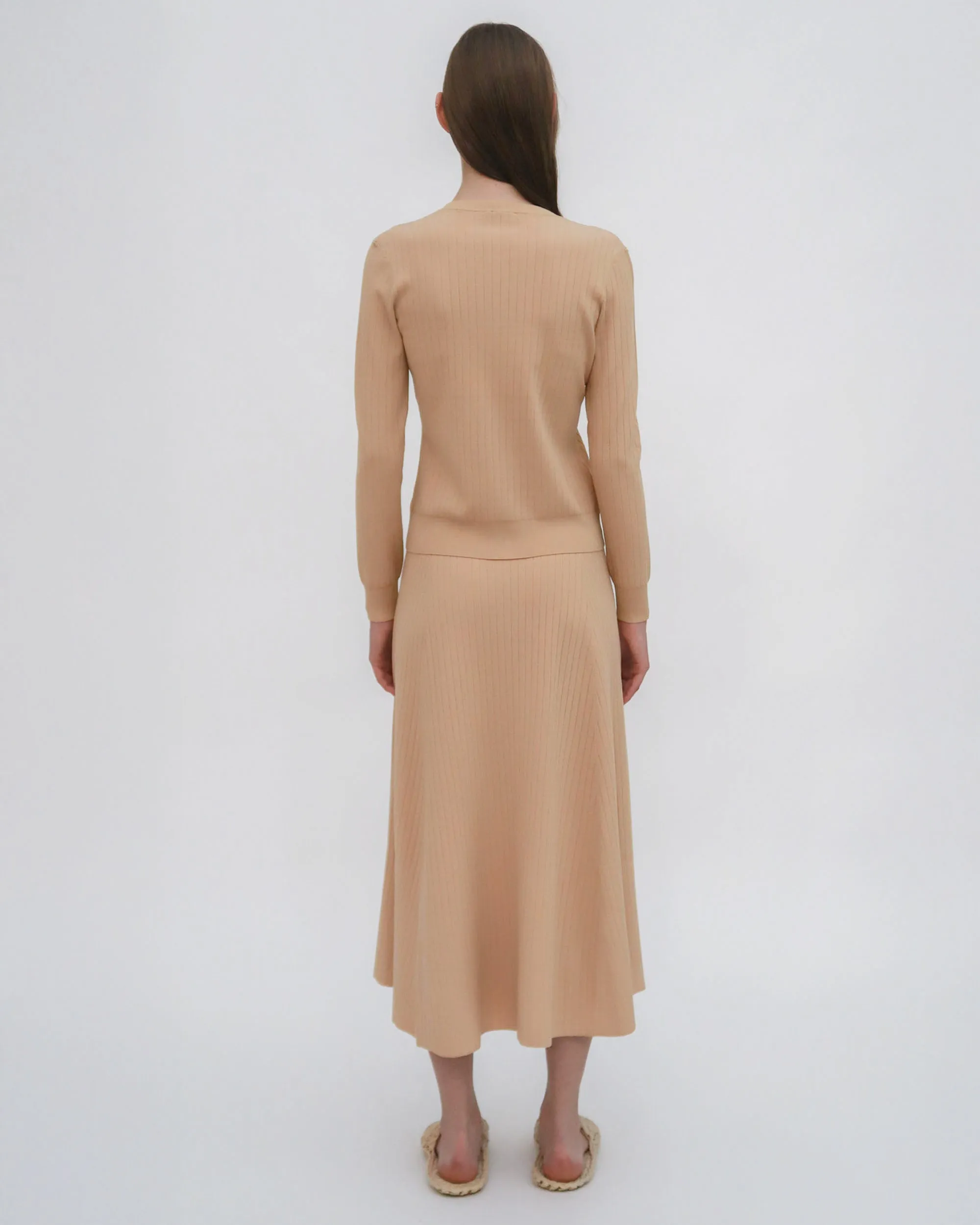 RIB FITTED CARDIGAN