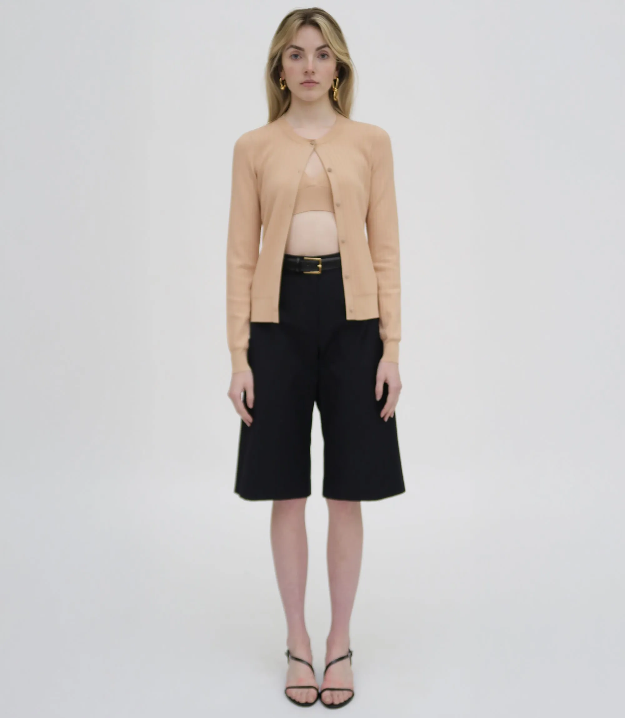 RIB FITTED CARDIGAN
