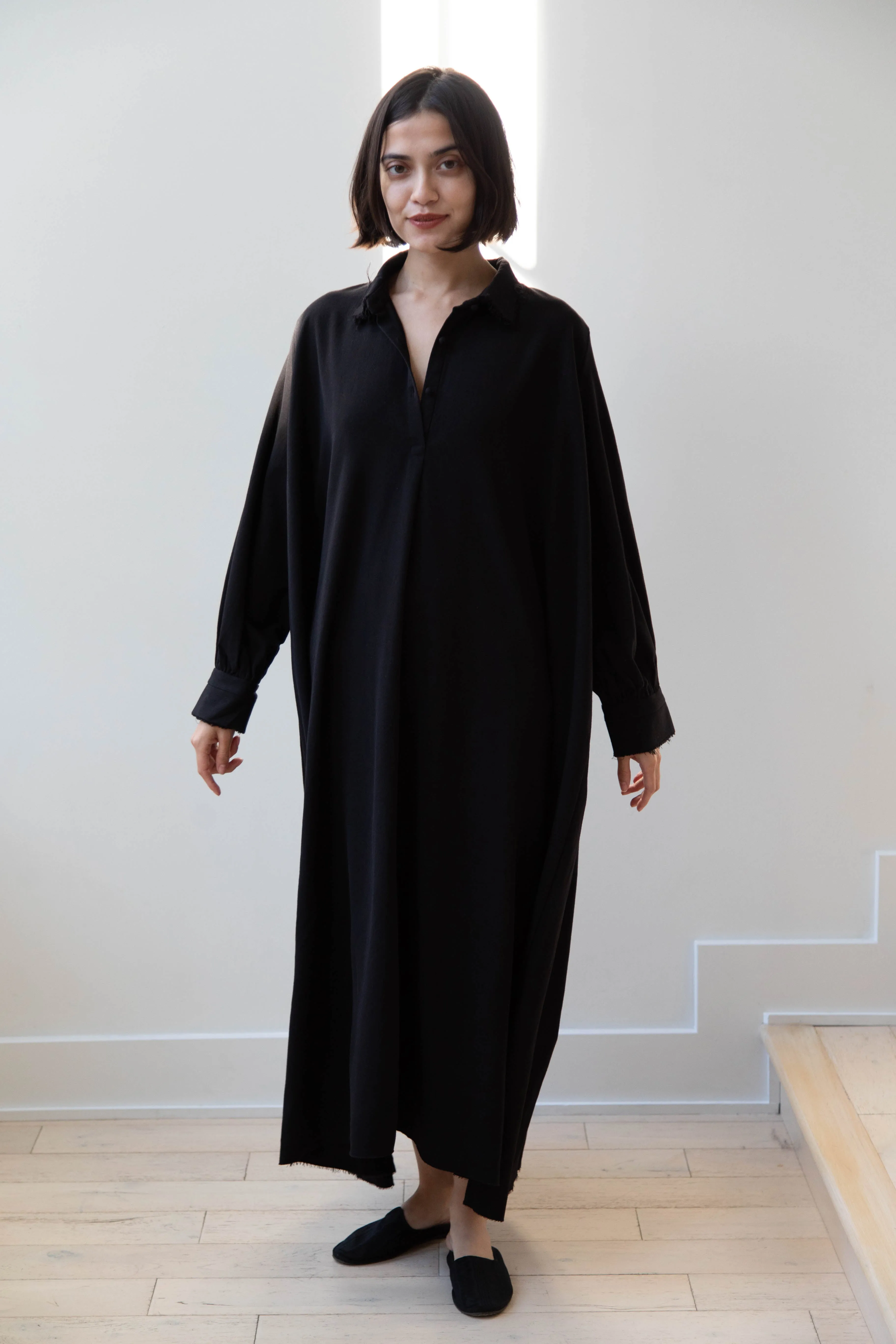 Risa Nakamura | Dress "C" in Washed Wool Gaberdine