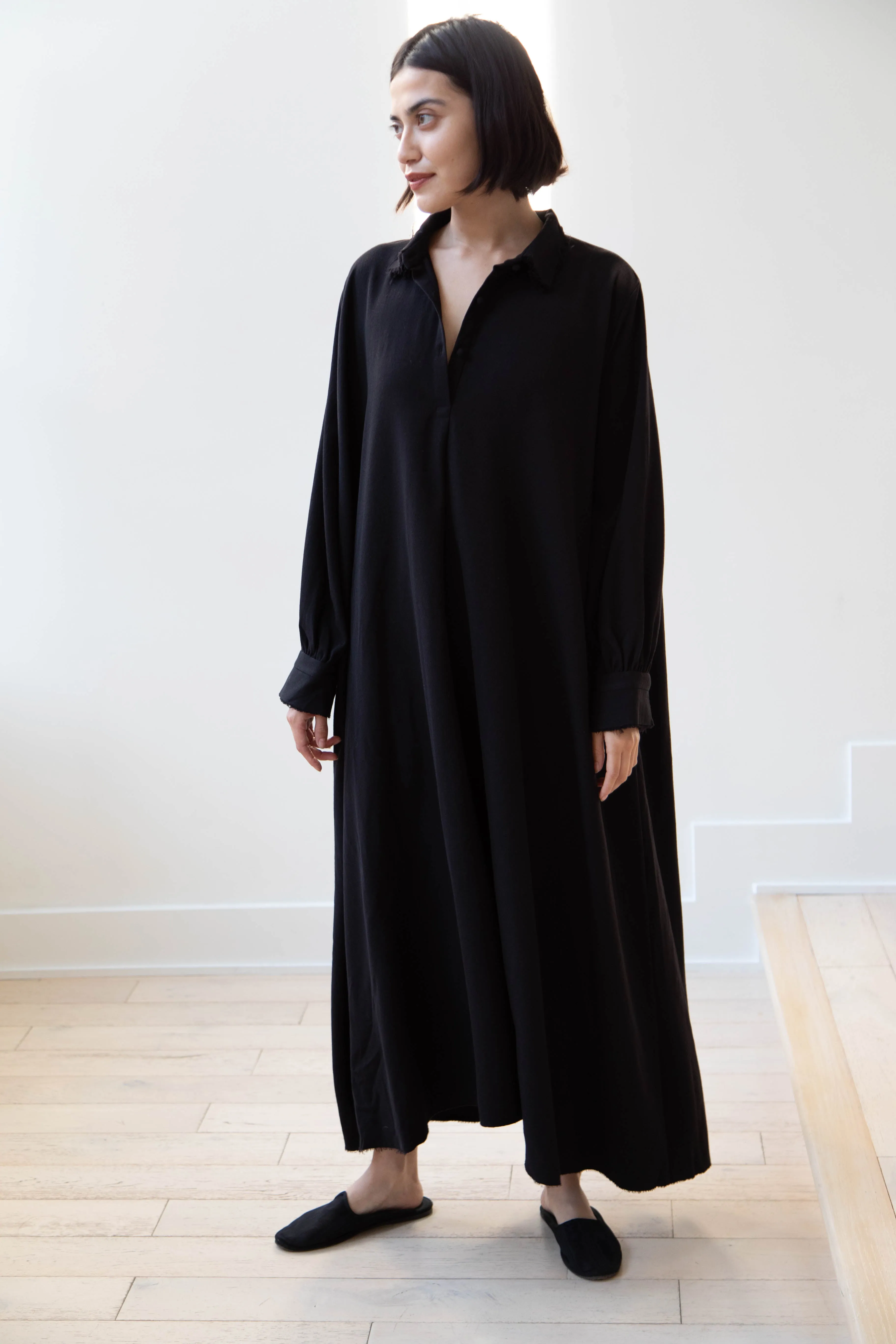 Risa Nakamura | Dress "C" in Washed Wool Gaberdine
