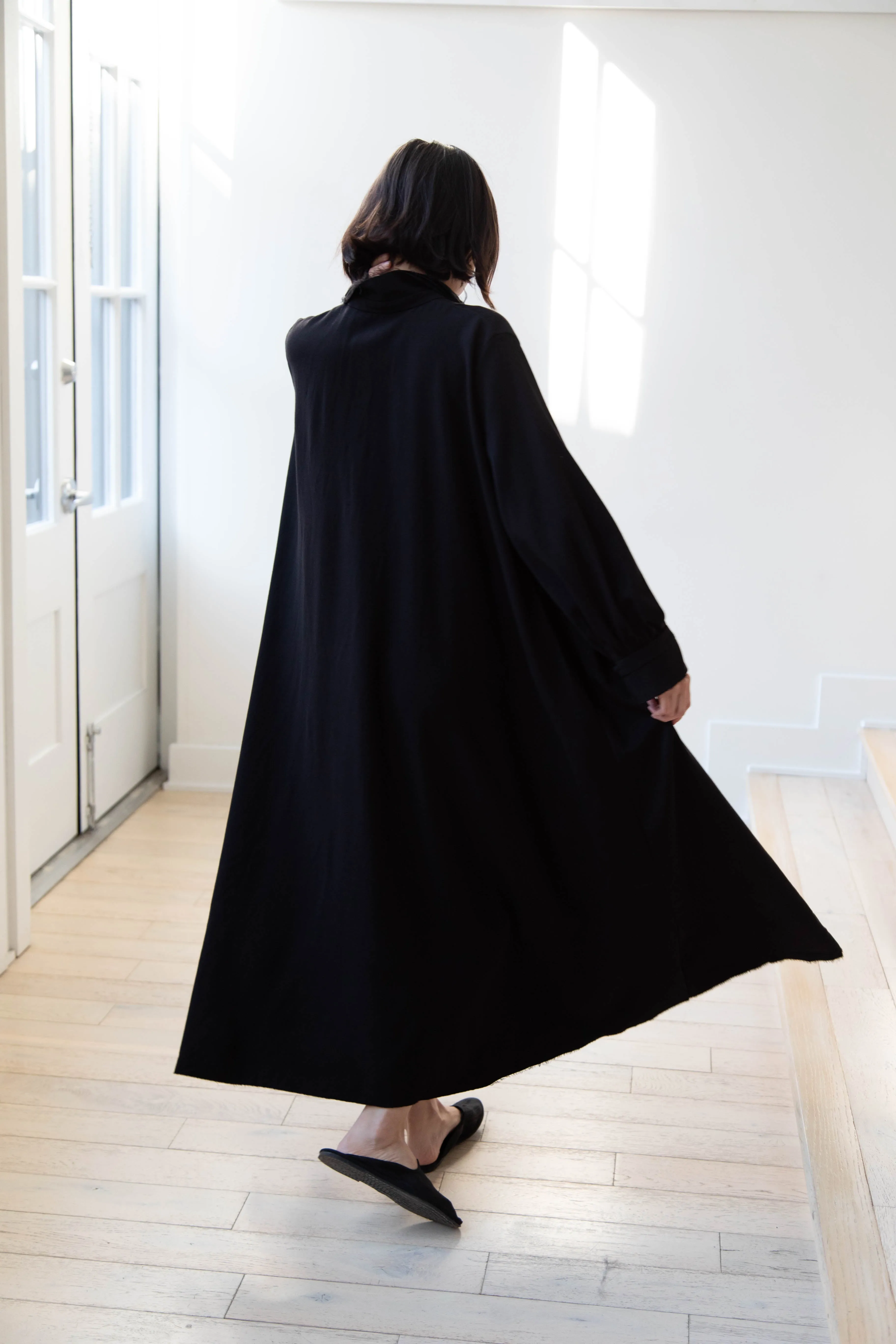 Risa Nakamura | Dress "C" in Washed Wool Gaberdine