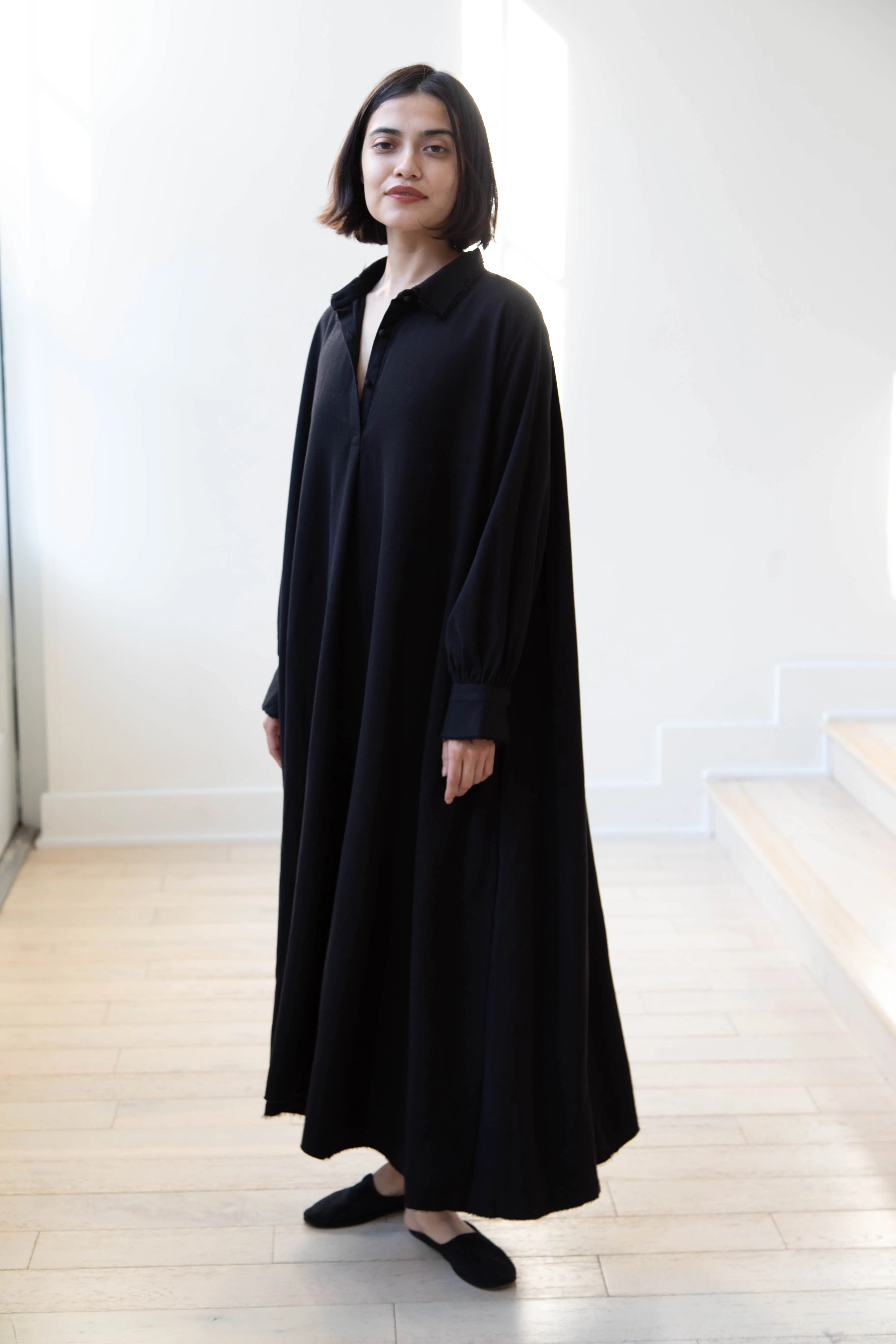 Risa Nakamura | Dress "C" in Washed Wool Gaberdine