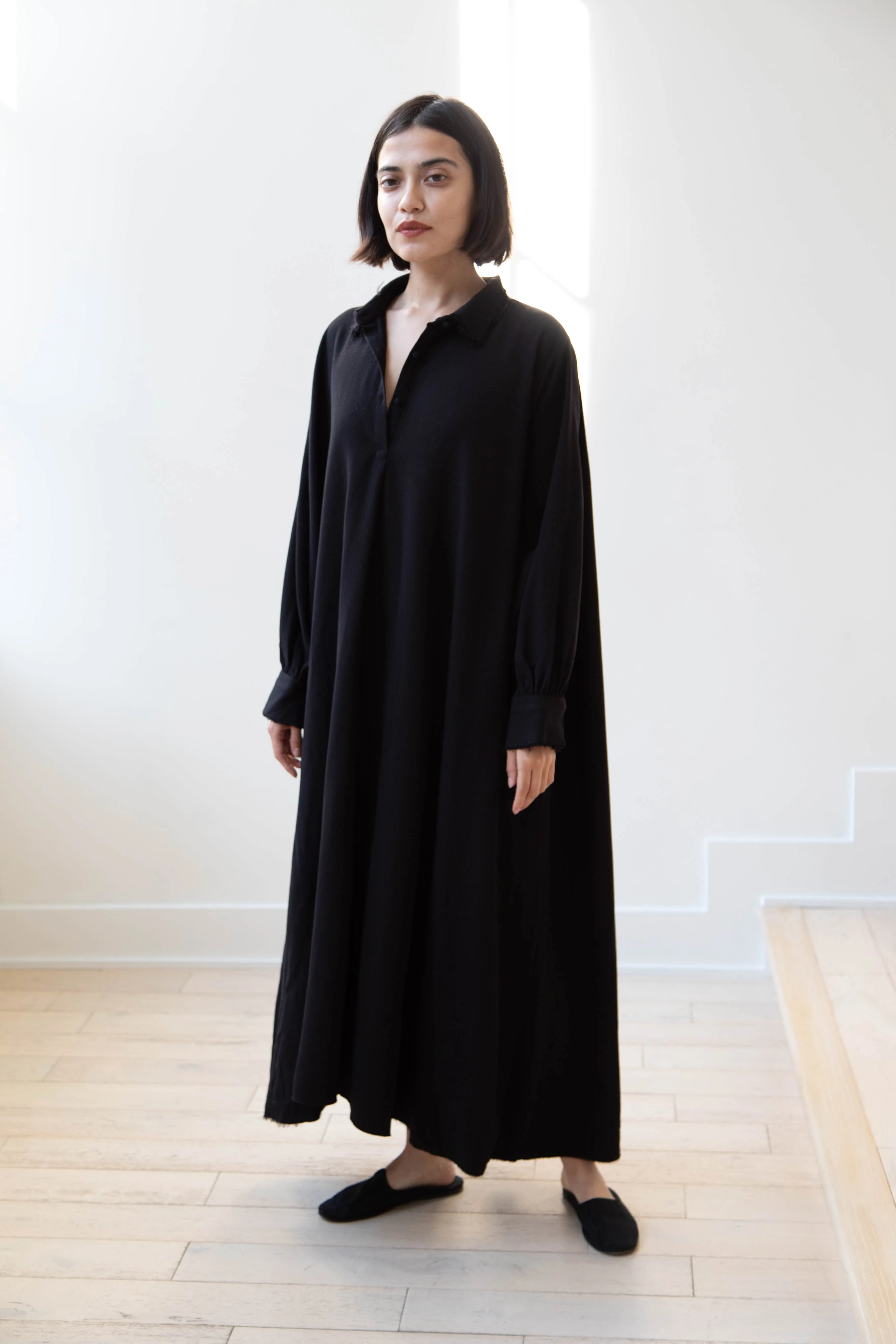 Risa Nakamura | Dress "C" in Washed Wool Gaberdine