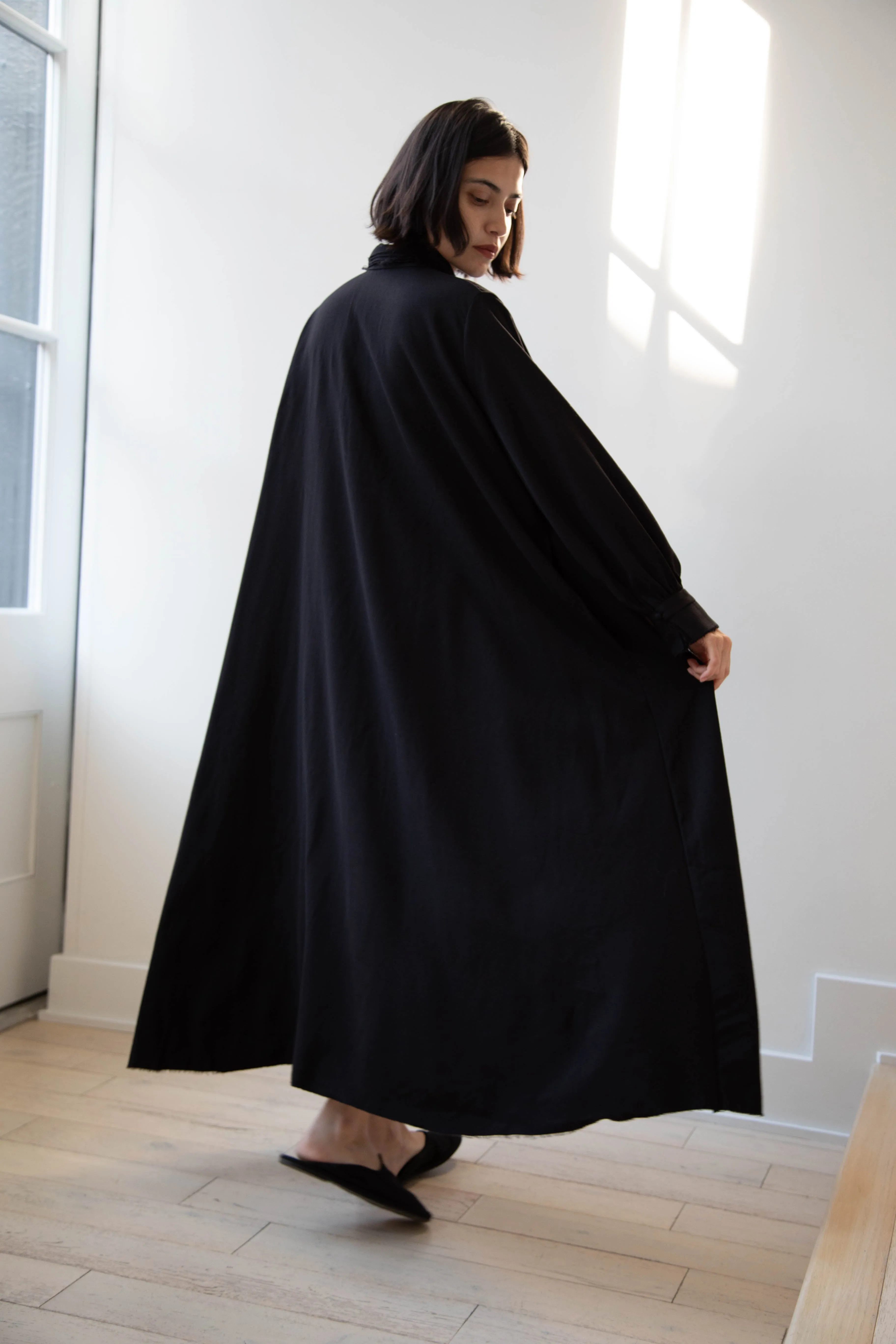 Risa Nakamura | Dress "C" in Washed Wool Gaberdine