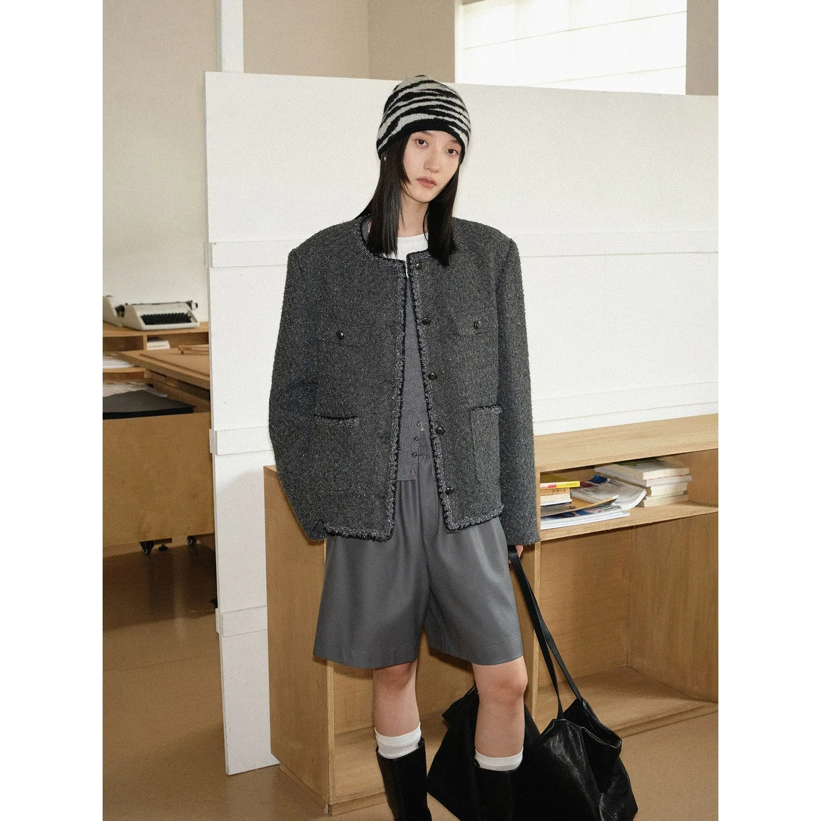 Romantic Tweed Jacket and Shorts