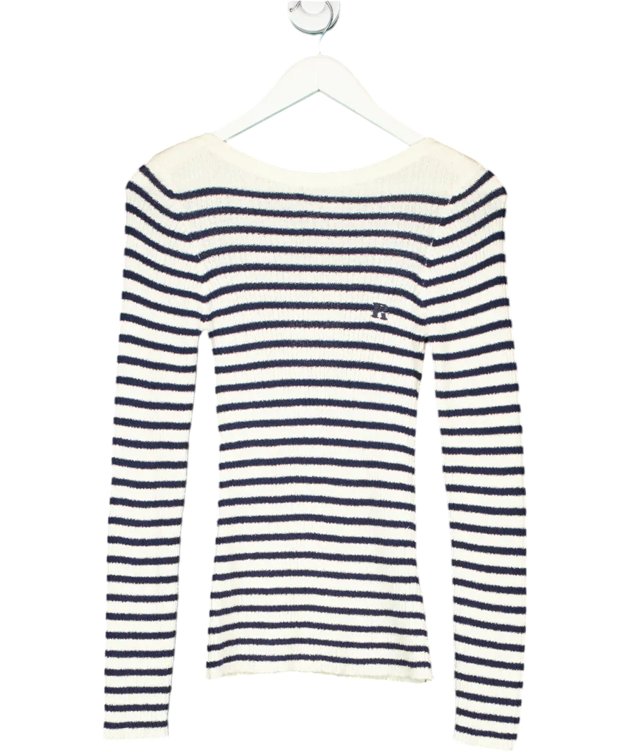Rouje Cream/Black Classic Breton Mylene Striped Sweater UK 10