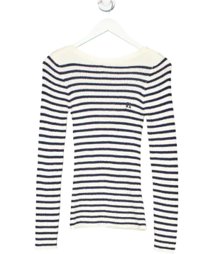 Rouje Cream/Black Classic Breton Mylene Striped Sweater UK 10